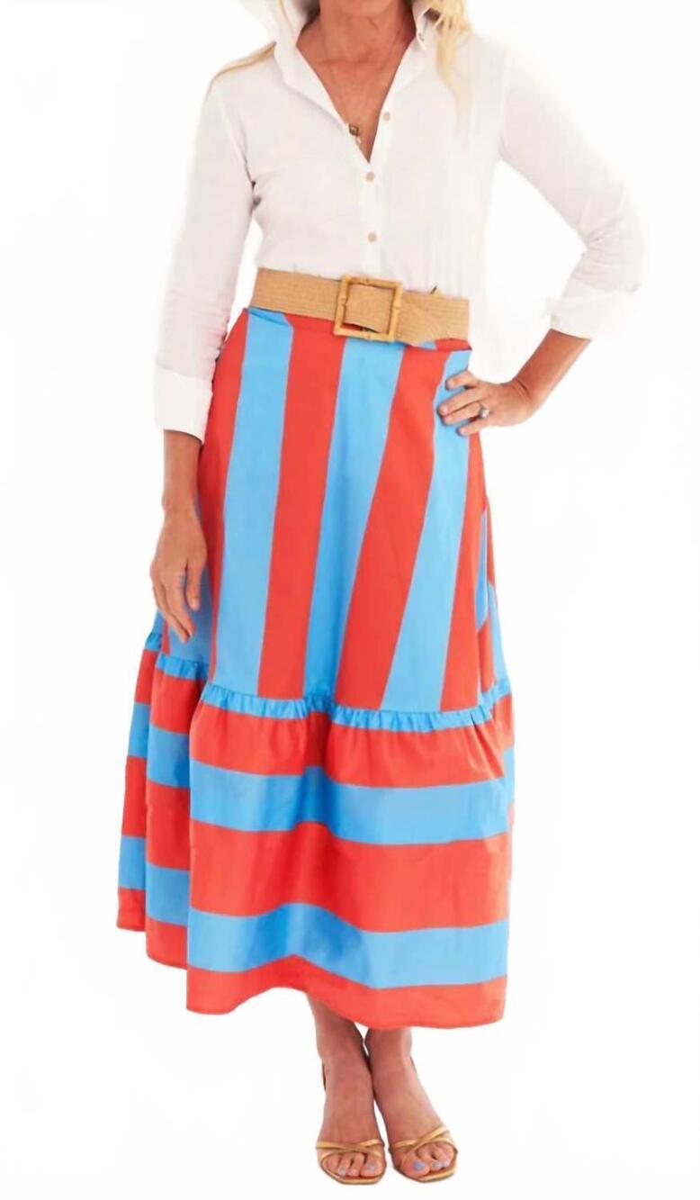 NEW CK BRADLEY trask midi skirt in americana stripe